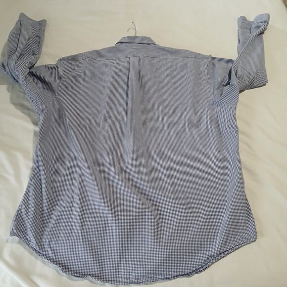 Ralph Lauren Men's XL Blake 100% 2-ply Cotton Blue Check LS Button-Up/Down Shirt - Picture 5 of 12